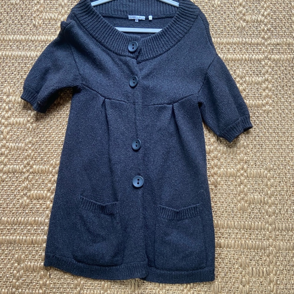 Vince short sleeve cardigan sweater